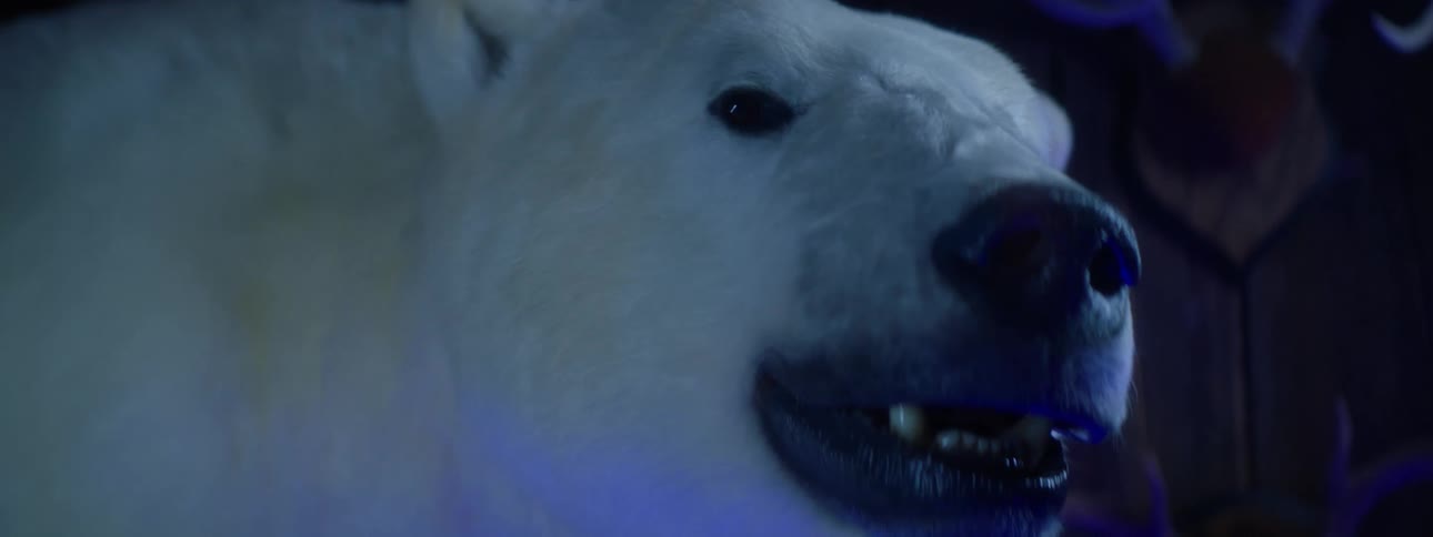 A taxidermied polar bear