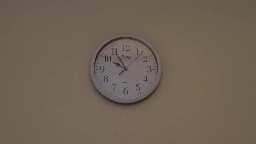 A close up clip of a wall clock