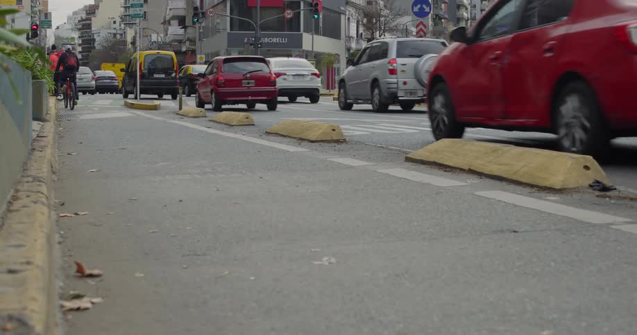 A clip of a busy roadside