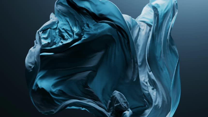 Delicate Fabric Floating in Air with Elegant Motion