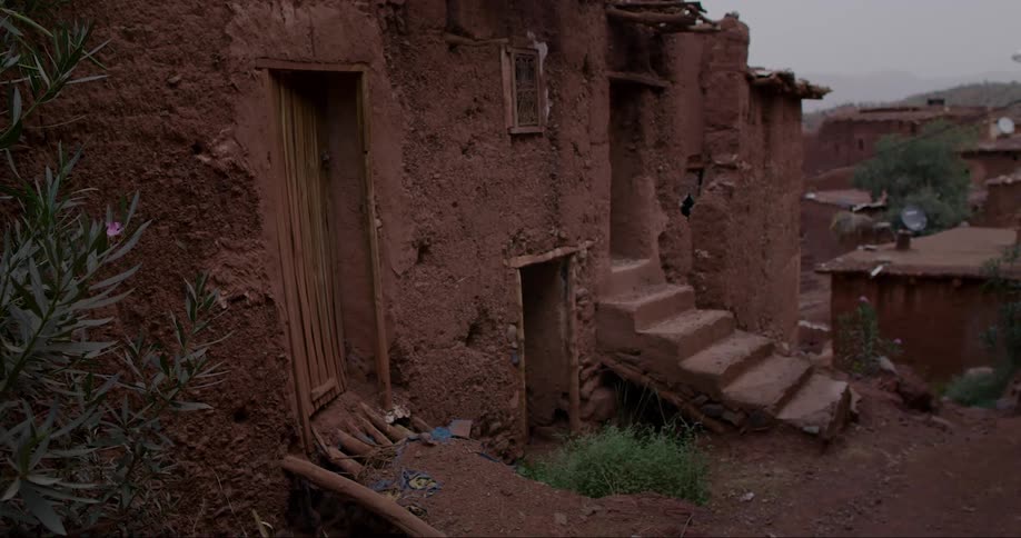 Run down housing structures in a rural community