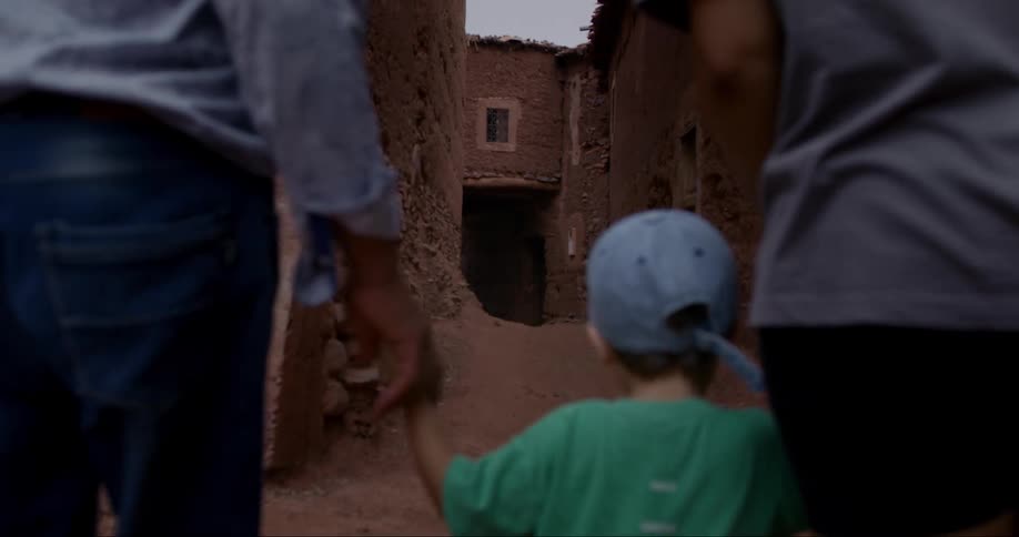 A clip of a family in a rural area