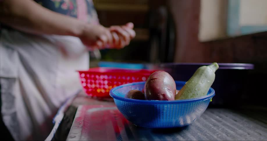 A clip of a person cooking