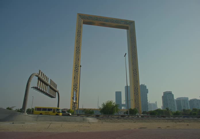 A clip of a highway in Dubai