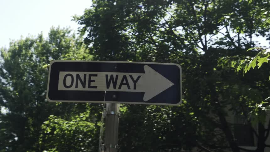 A couple one way signs
