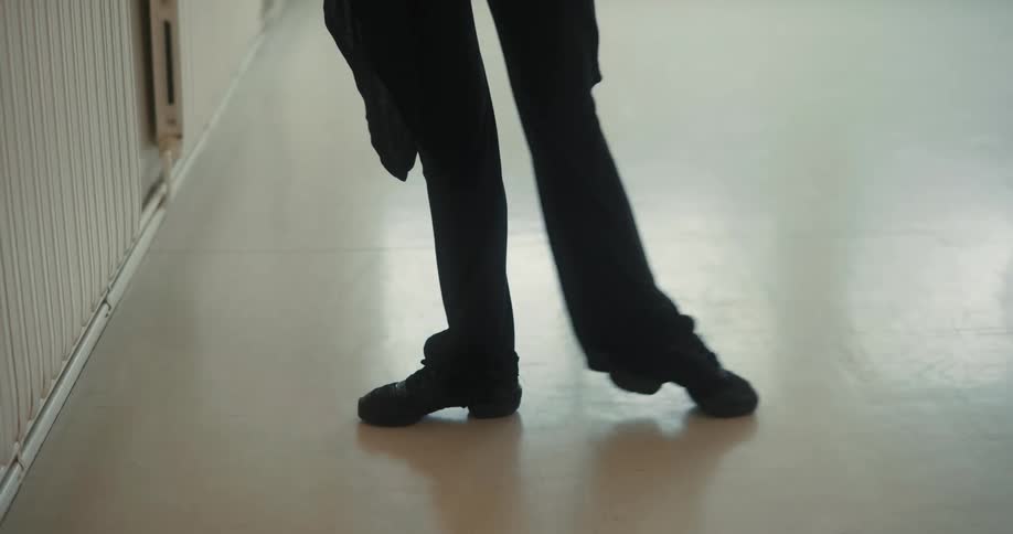 Legs of a woman doing ballet dance moves