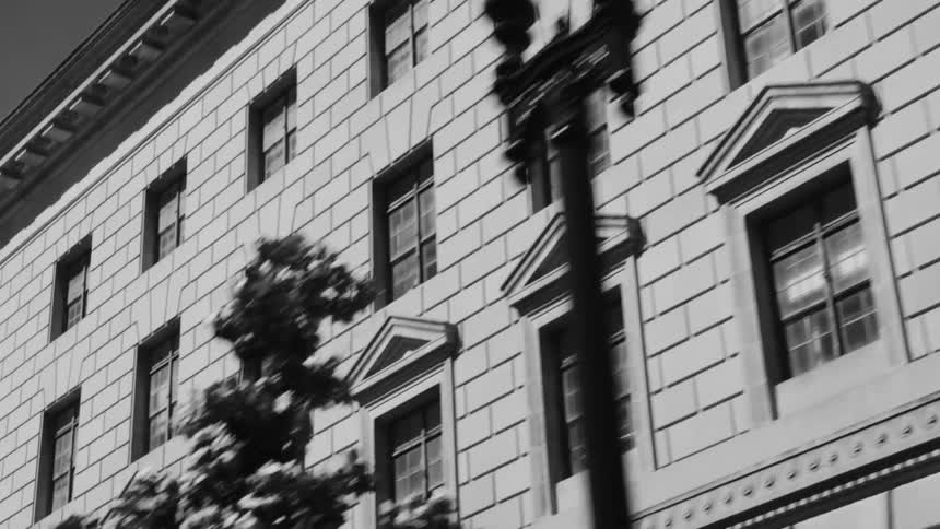 Facade of a classic building with patterned windows