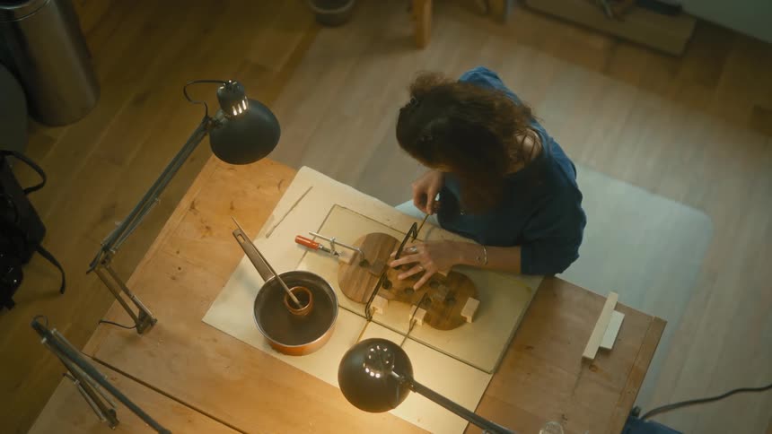 A clip of a person working