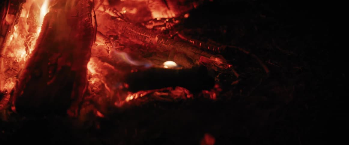 Close up of a burning ember