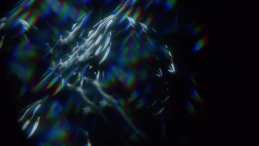 An abstract glowing movement of lights