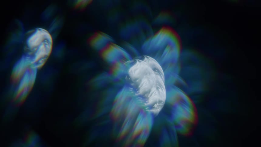 An abstract clip of a glowing light