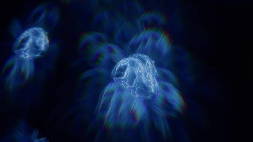 A clip of a blue glowing effect