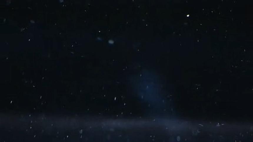 Dust particles float