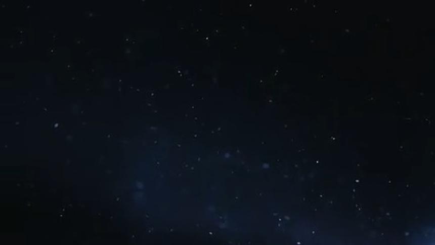 Stars fade in and out of sight in outer space