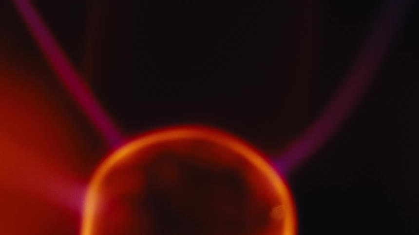 Red neon core against an abstract background