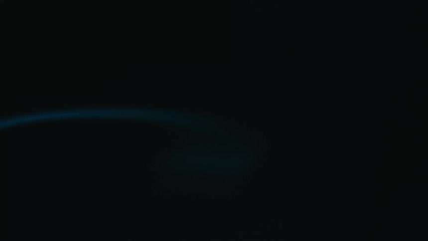 Lines of blue neon lights against a black background