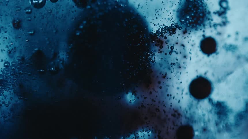 An abstract clip of bubbles underwater