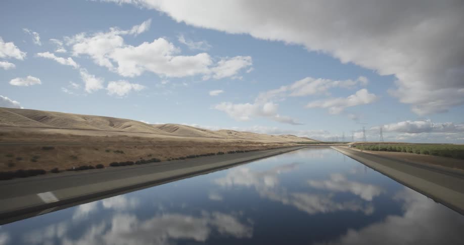 A river cuts through the land