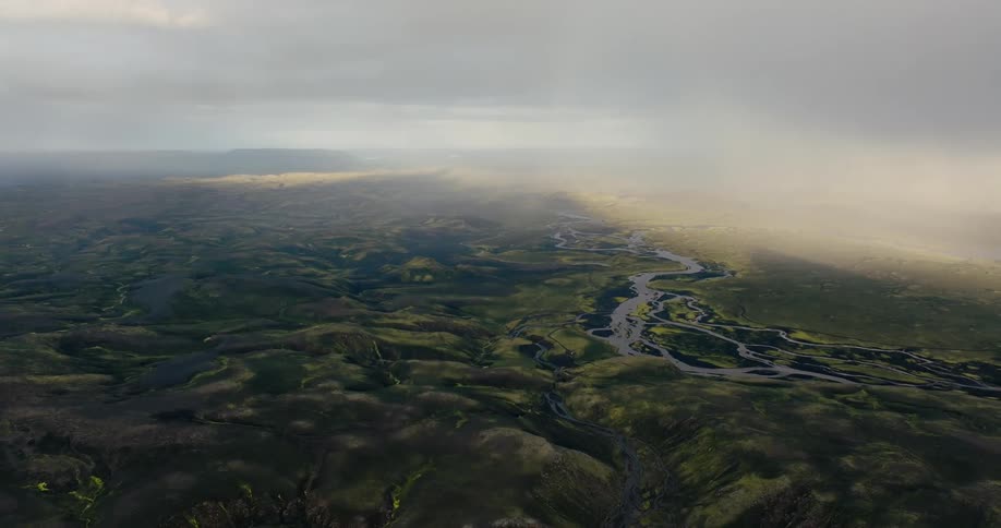 An aerial clip of the horizon