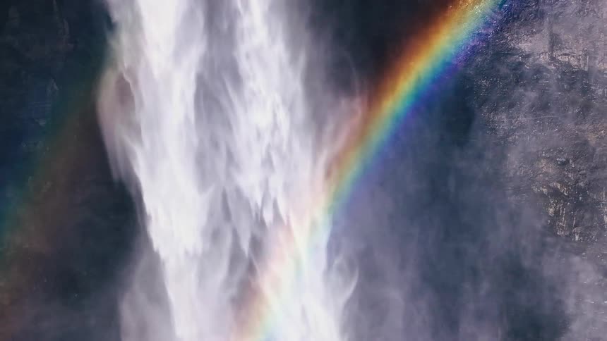 Waterfall and a rainbow