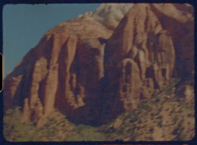 A close up clip of a mountain peak