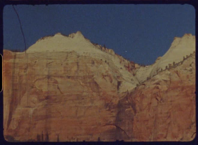 A zoom clip of a mountain peak