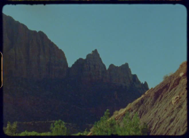 A clip of a mountain peak