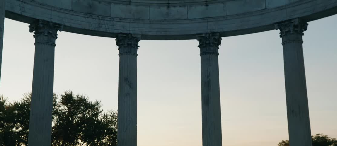 Some stone columns