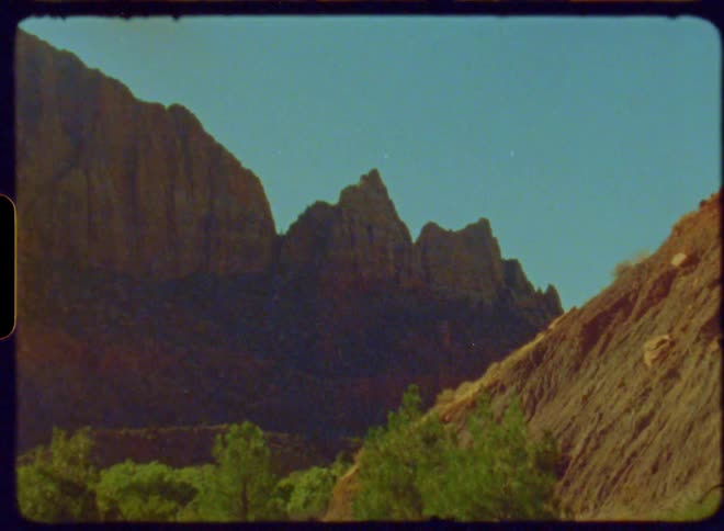 Rocky mountain landscape under a clear sky