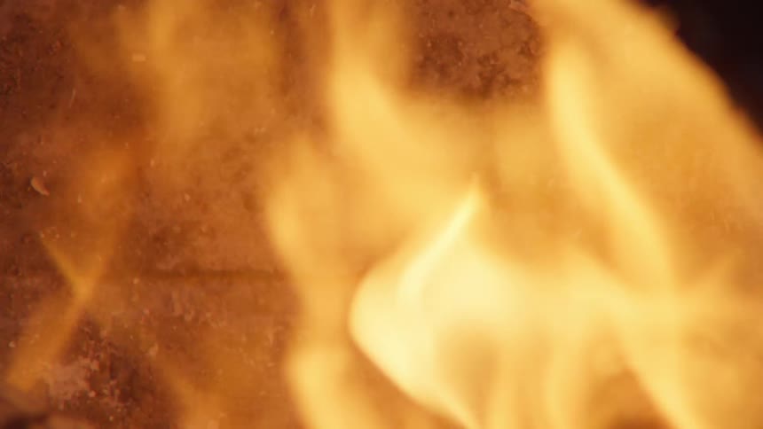 Fire in a forge