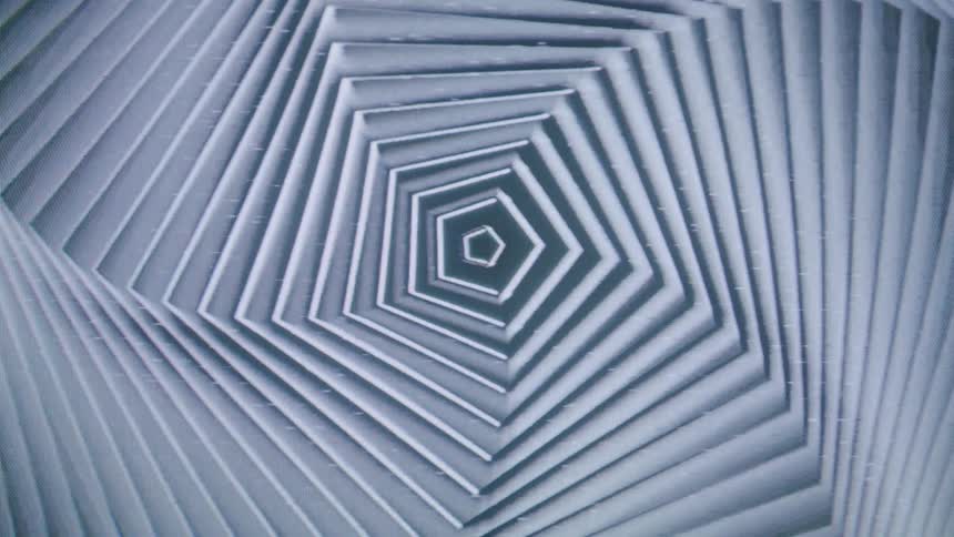 The digital artwork has a moving pattern