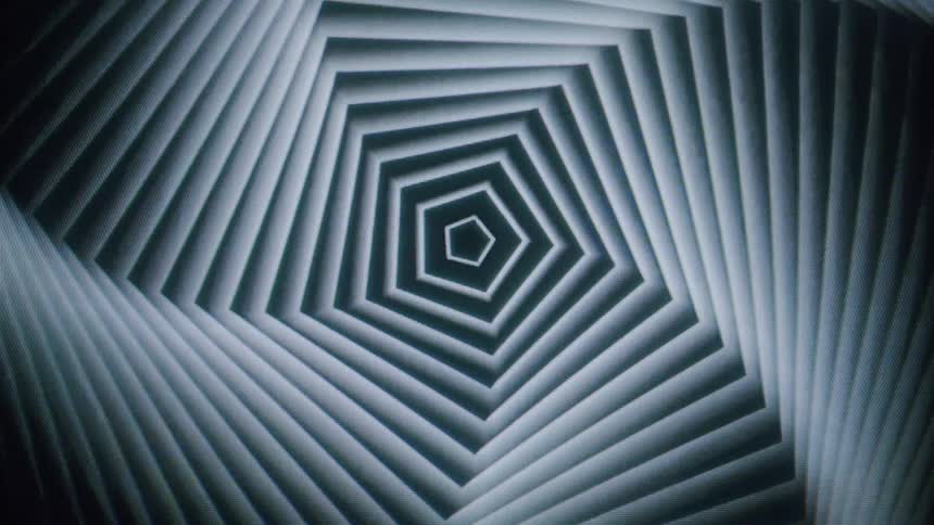 Shapes move and turn on the screensaver