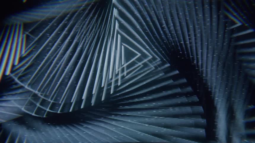 The screensaver flashes with a pattern