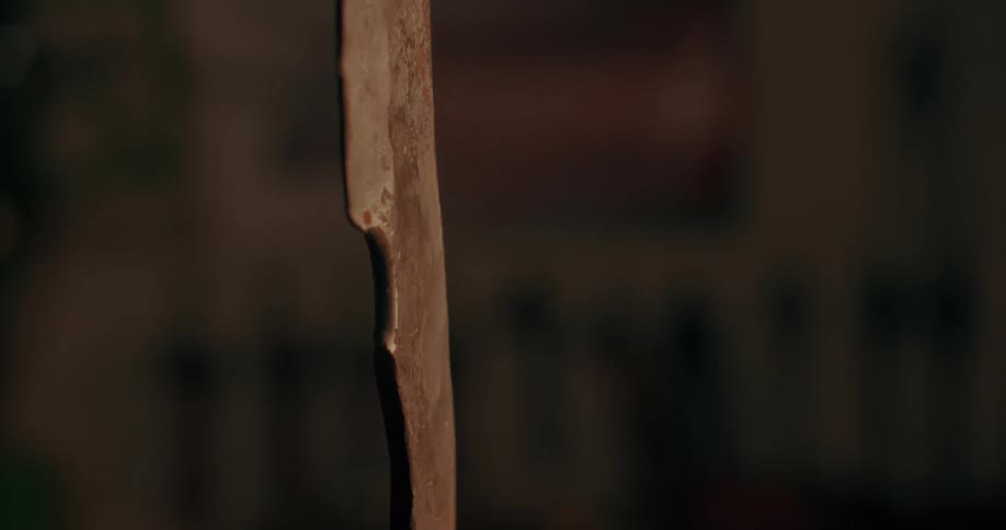 Close up of a rusty sharp tool
