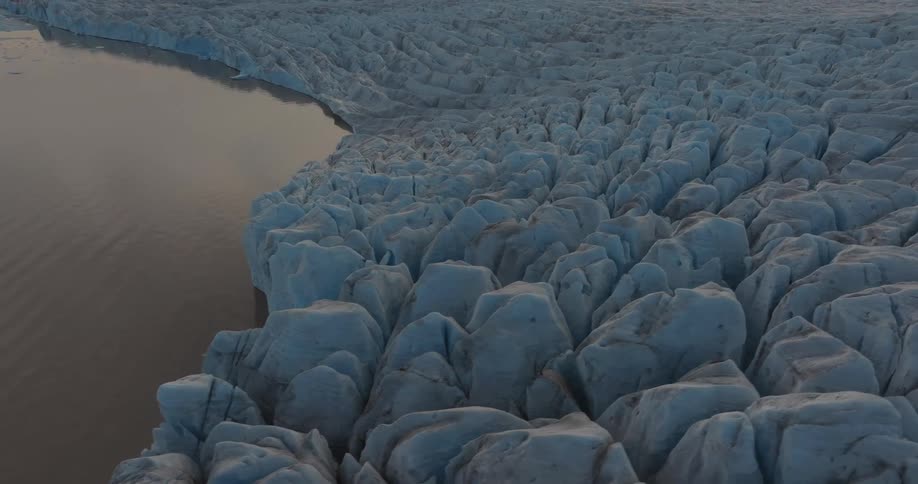 Vast Glacial Terminus and Lagoon