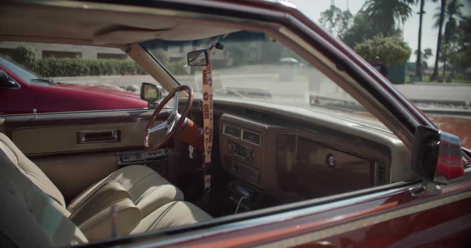 Interior of a vintage car dashboard