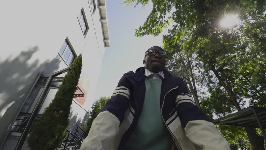 A clip of a person on a bicycle