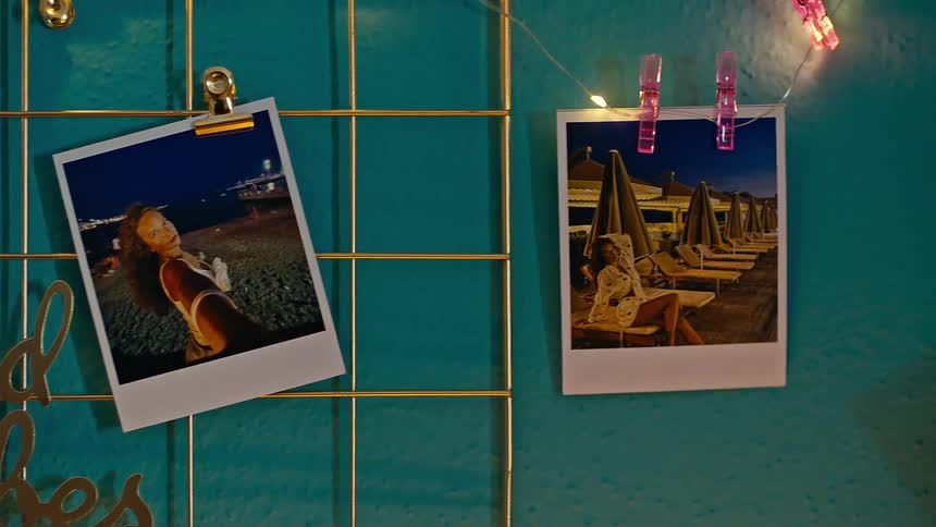 Photographs of women decorated on the wall