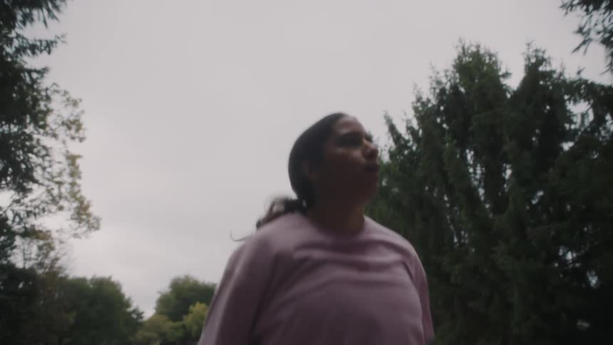 A clip of a lady running
