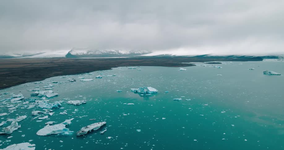 A clip of a coastal area in the arctic