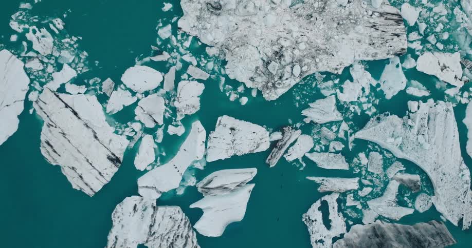 An aerial clip of an arctic