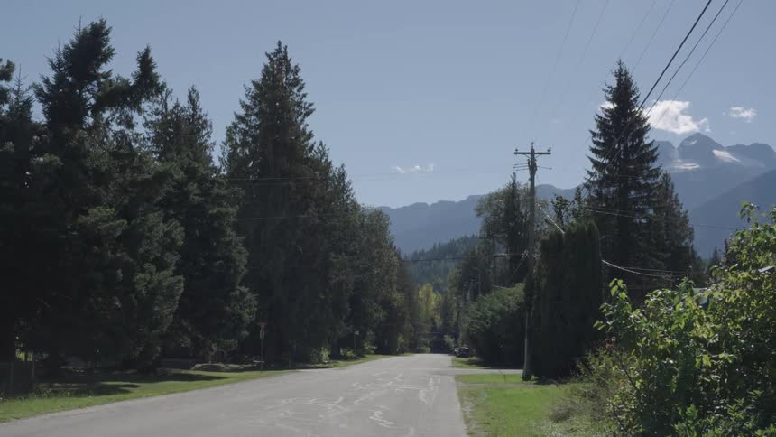 A clip of a tarred road out in the nature