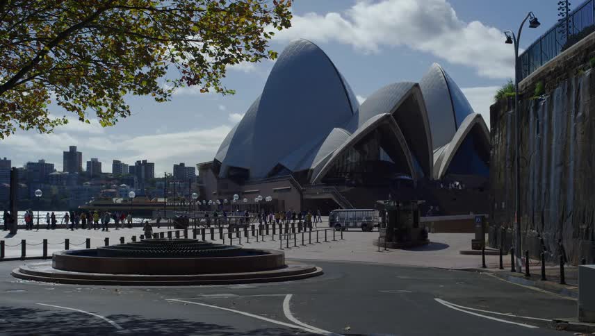 A clip of a city square