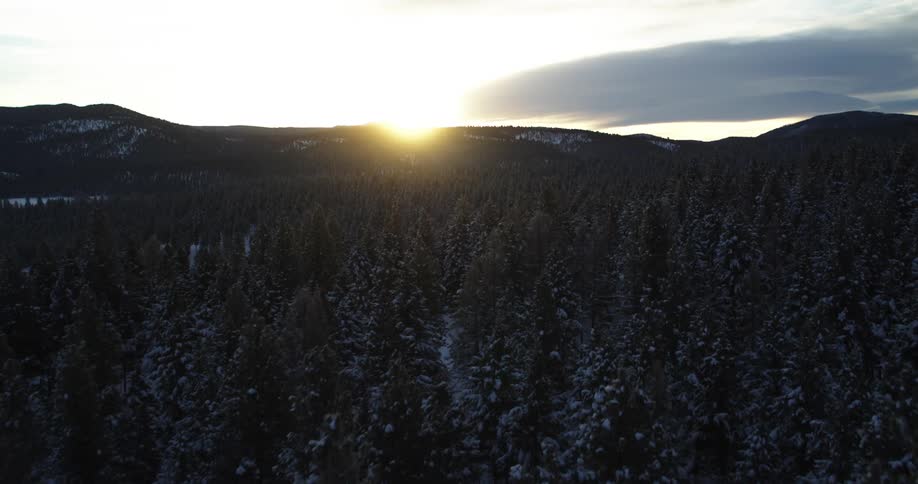 The sun is rising on the landscape