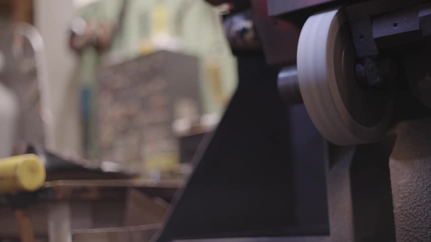 A close up clip of a filing machine