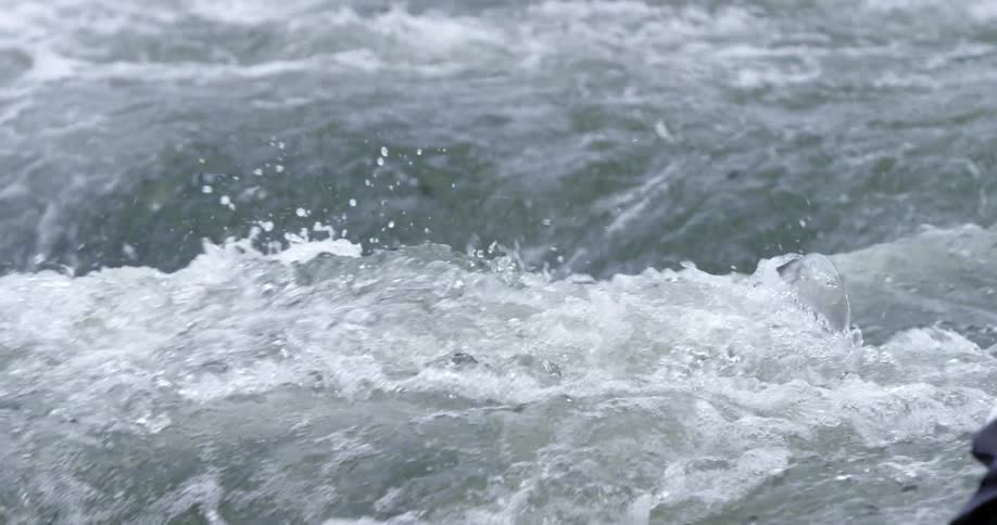 A river with turbulent water