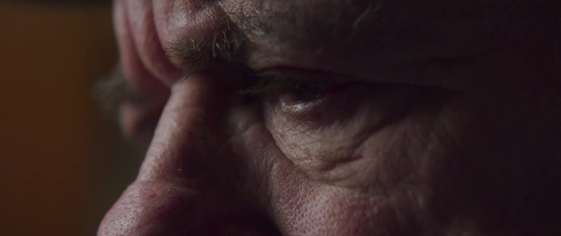 Closeup of an elderly mans eyes