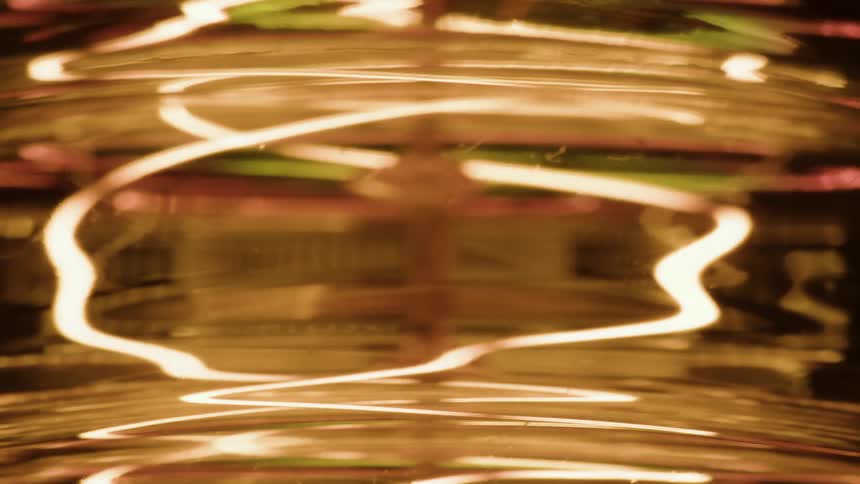 A zoom effect of a glowing light