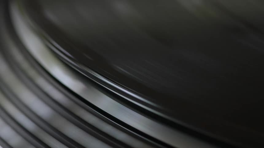 Close up of an abstract rotating disk