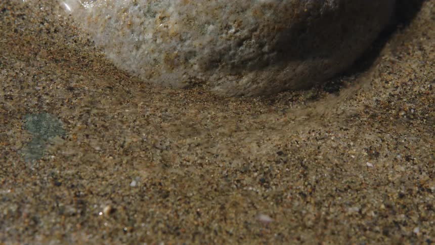 Water flowing through the sand